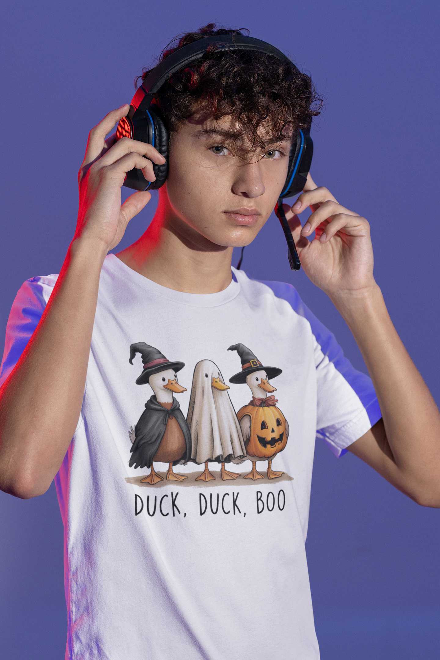 Cute Halloween Duck Costume Shirt - Duck Duck Boo Graphic Tee
