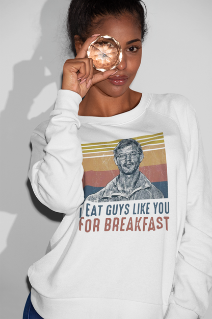 Vintage Style 'I Eat Guys Like You For Breakfast' Funny Graphic Tee