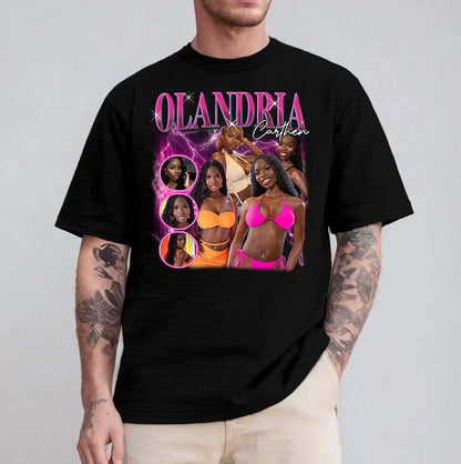 Olandria Carthen Custom Photo Collage T-Shirt - Personalized Graphic Tee