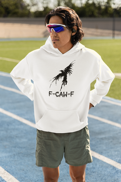 F-CAW-F Crow Graphic Tee Halloween Shirt Black Bird Design