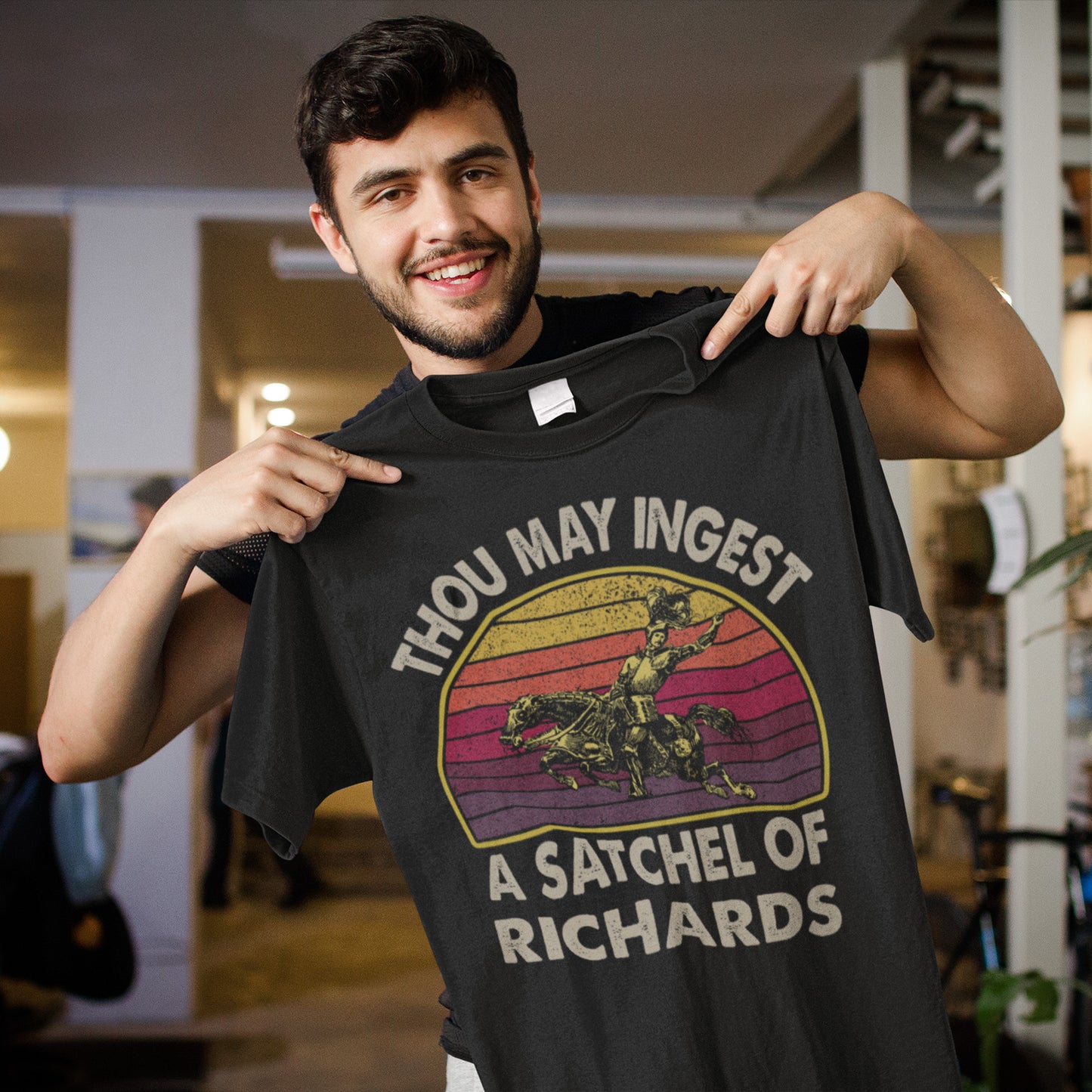 Thou May Ingest a Satchel of Richards Vintage Western Humor T-Shirt