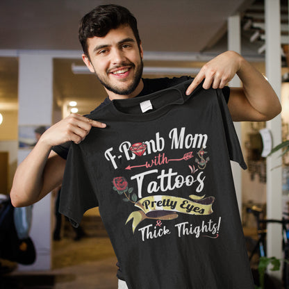 F-Bomb Mom with Tattoos Pretty Eyes & Thick Thighs Sweatshirt