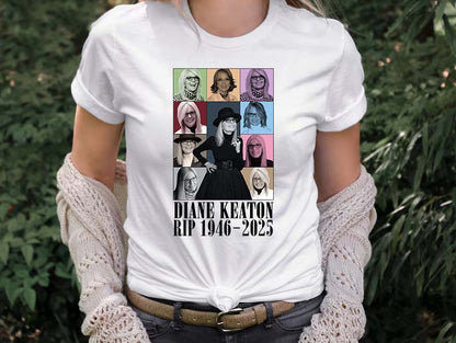 Diane Keaton RIP 1946-2025 Memorial T-Shirt Vintage Style Tribute Tee
