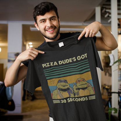 Vintage Ninja Turtles Shirt - Pizza Dude's Got 30 Seconds Retro Tee