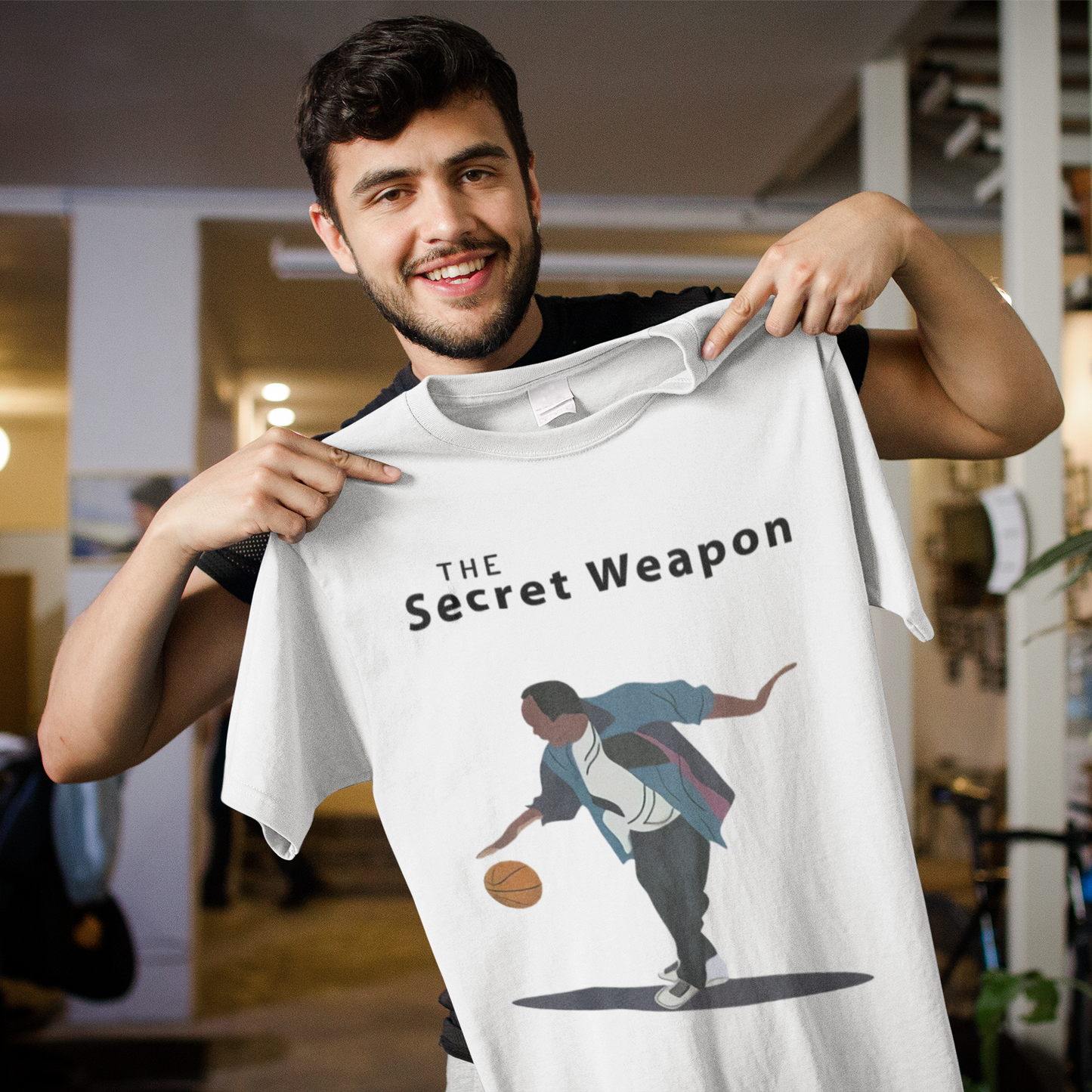 The Secret Weapon Basketball Graphic Sweatshirt - Casual Sporty Streetwear