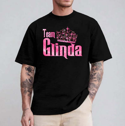 Team Glinda Pink Glitter Crown T-Shirt for Fans of The Wizard of Oz