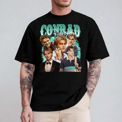 Conrad Fisher Vintage Style Graphic Tee - Retro Celebrity Portrait Shirt