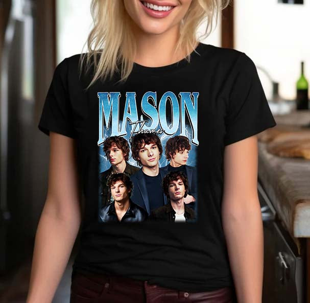 Mason Thames Graphic Tee | Cool Portrait Collage Shirt for Fans