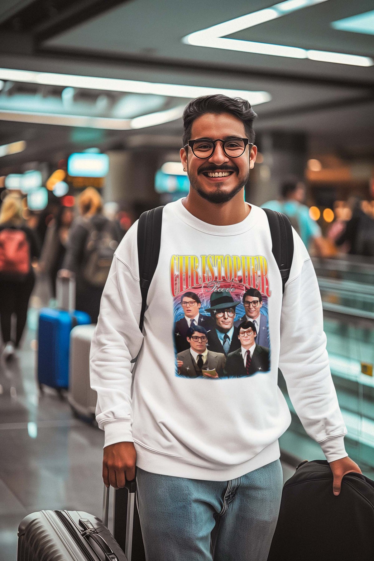 Christopher Reeves Vintage Style Hoodie - Retro Celebrity Graphic Sweatshirt