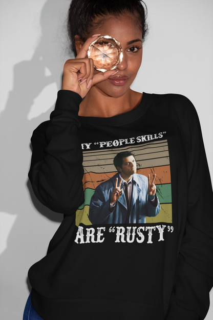 Humorous My 'People Skills' Are 'Rusty' Casanova Black T-Shirt