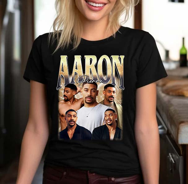 Aaron Pierre Fan T-Shirt - Graphic Tee with Multiple Portraits