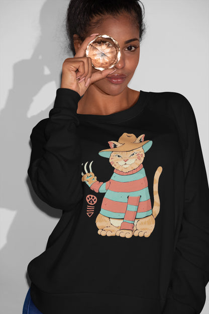 Cat Freddy Krueger T-Shirt - Horror Movie Mashup Cat Graphic Tee