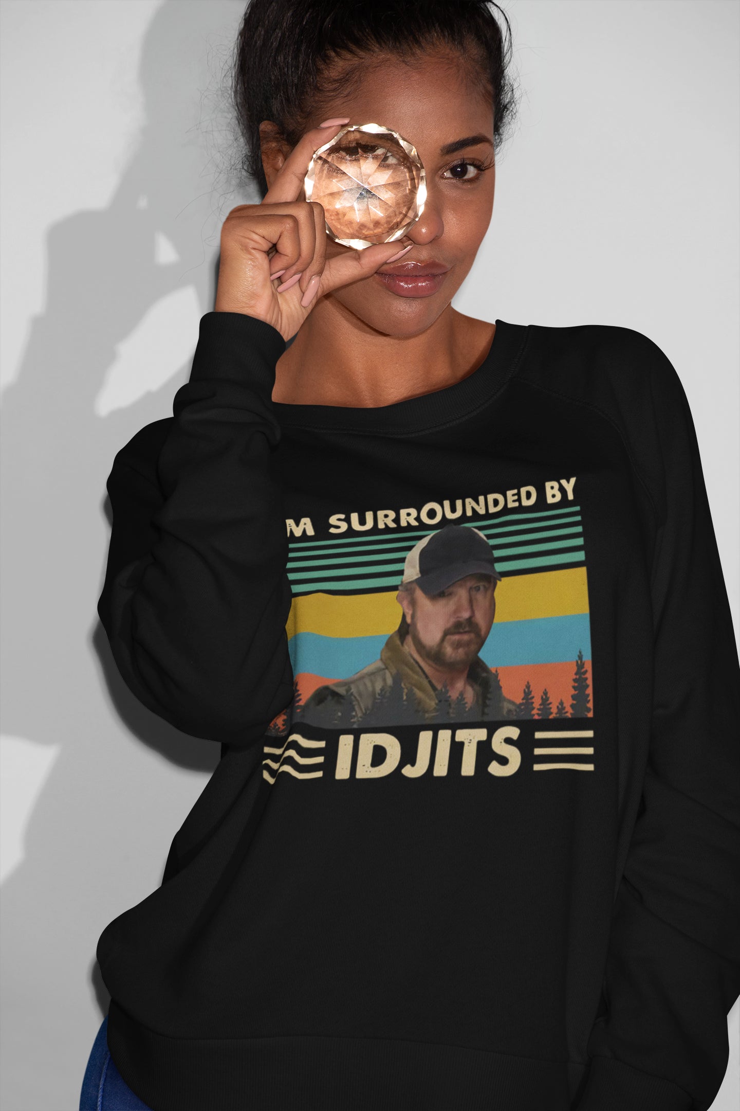 I'm Surrounded By Idjits Vintage Style Funny Hunting T-Shirt