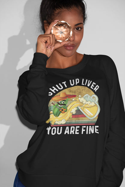 Funny Shut Up Liver You Are Fine Beer Drinking Graphic Tee
