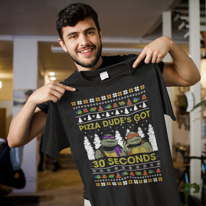 Pizza Dude's Got 30 Seconds TMNT Ugly Holiday Sweater