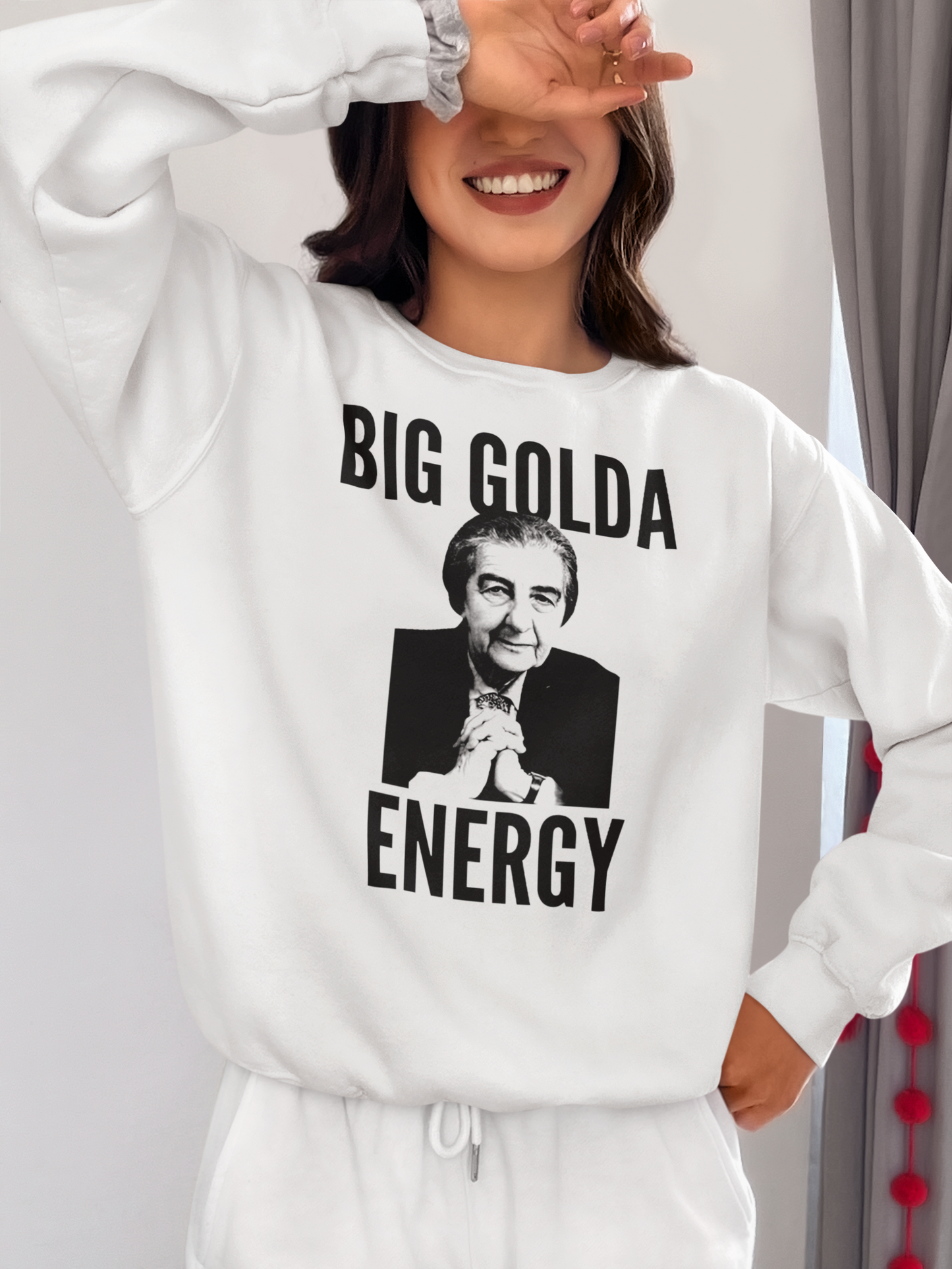Big Golda Energy Hoodie - Bold Vintage Political Icon Sweatshirt