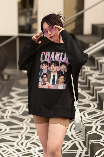 Charlie Heaton Vintage Style Collage Graphic Tee for Fans