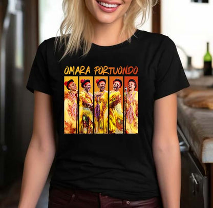 Omara Portuondo Colorful Portraits Graphic T-Shirt - Cuban Music Legend Tee