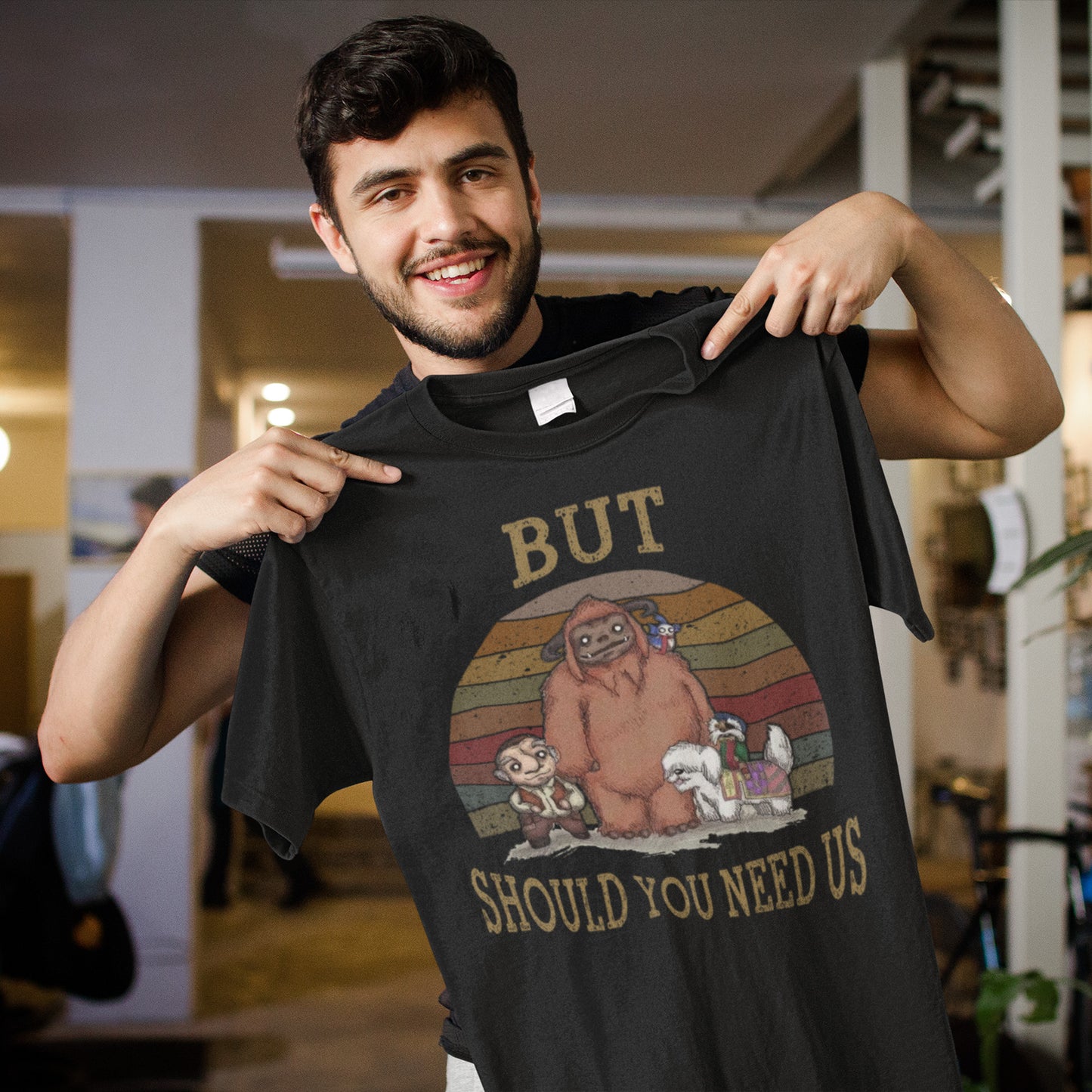 Vintage Fantasy Creature Friends Retro T-Shirt - But Should You Need Us