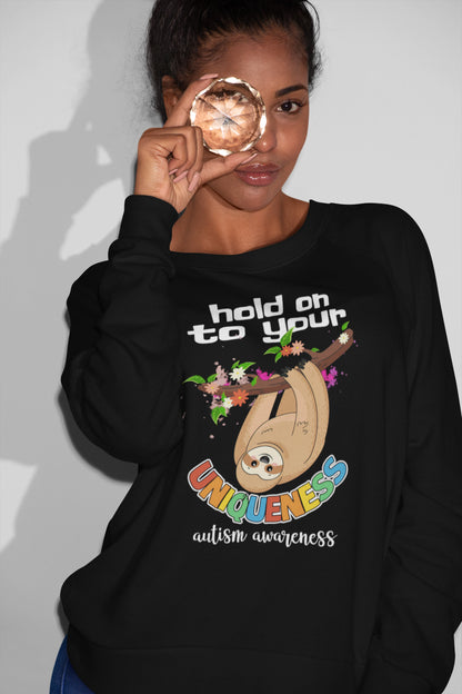 Hold On To Your Uniqueness Sloth Shirt Autism Awareness Tee