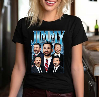 Jimmy Kimmel Faces Graphic Tee - Celebrity Talk Show Host T-Shirt