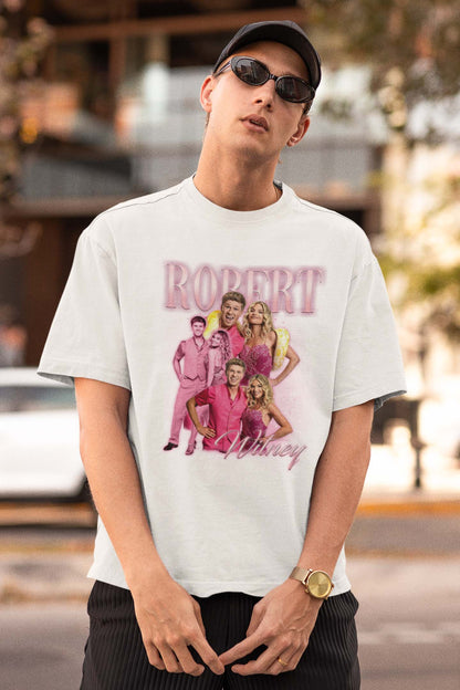 Robert and Britney Retro Style Personalized Couple T-Shirt