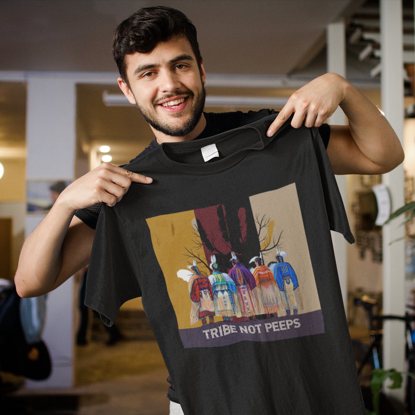 Tribe Not Peeps Native Culture Graphic Sweatshirt