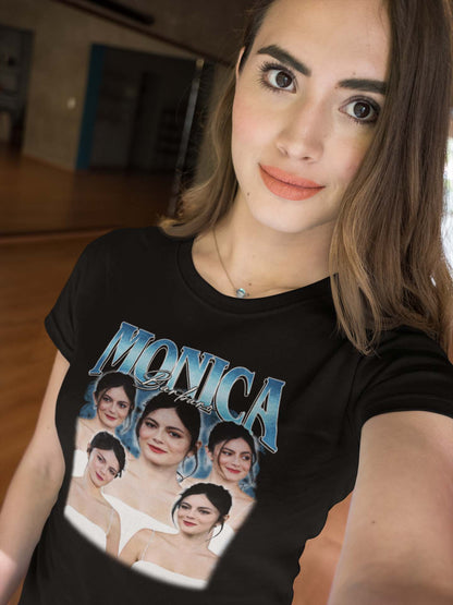 Monica Barbaro Portrait Graphic Tee - Vintage-Inspired Celebrity Fan Shirt