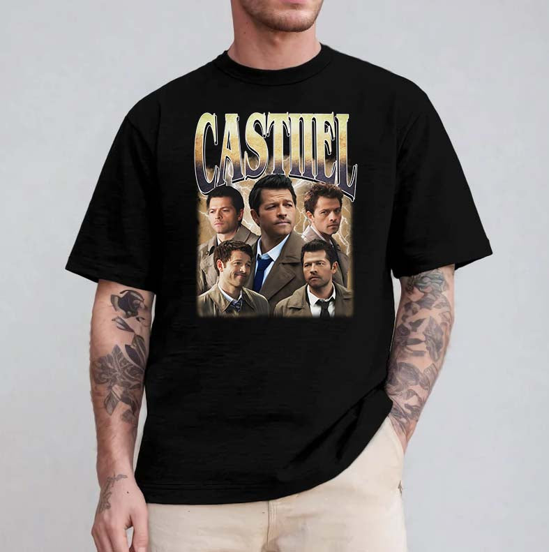 Castiel Supernatural Shirt - Angelic Winchester Guardian Tee