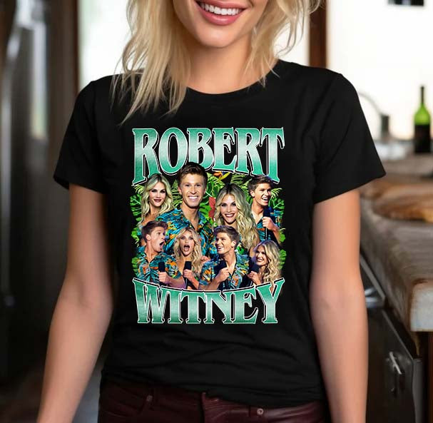Robert Witney Funny Graphic T-Shirt Tropical Design