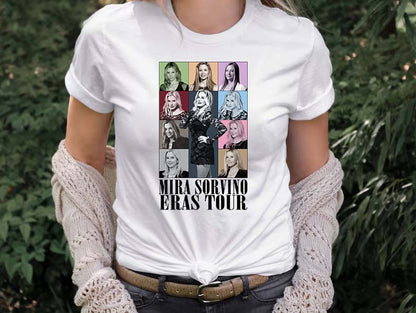 Mira Sorvino Eras Tour T-Shirt - Celebrity Photo Collage Tee