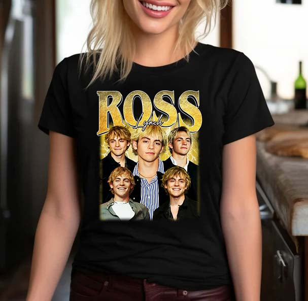 Ross Lynch Fan Art Graphic Tee - Vintage Style Music and Actor Shirt