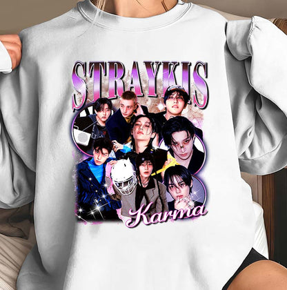 Stray Kids Karma Hoodie - Cozy White K-Pop Fan Sweatshirt