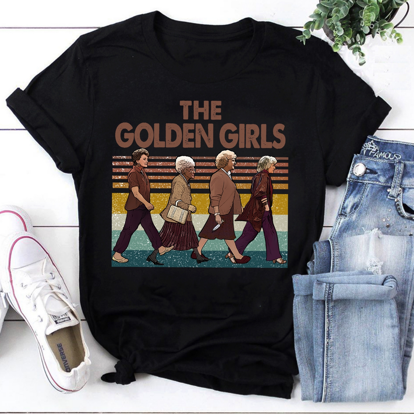 The Golden Girls Vintage Style Retro T-Shirt - Classic TV Show Fan Shirt