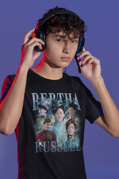 Bertha Russell Vintage Fashion Collage Graphic T-Shirt