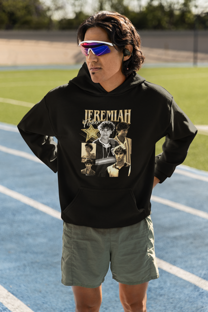 Jeremiah Fisher Teen Boy Graphic T-Shirt - Striped Hoodie and Vintage Style Photos