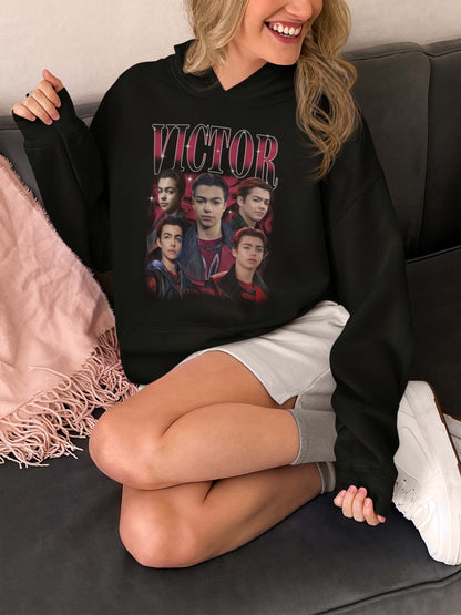 Victor Graphic Hoodie Sweatshirt - Stylish Fan Art Pullover