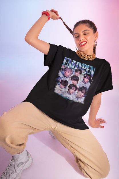 ENHYPEN Members Graphic Tee - K-Pop Idol Group Fan Shirt