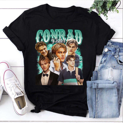 Conrad Fisher Vintage Style Graphic Tee - Retro Celebrity Portrait Shirt