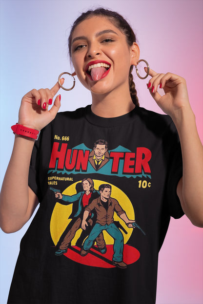 Hunter Supernatural Comic Style Graphic Sweatshirt