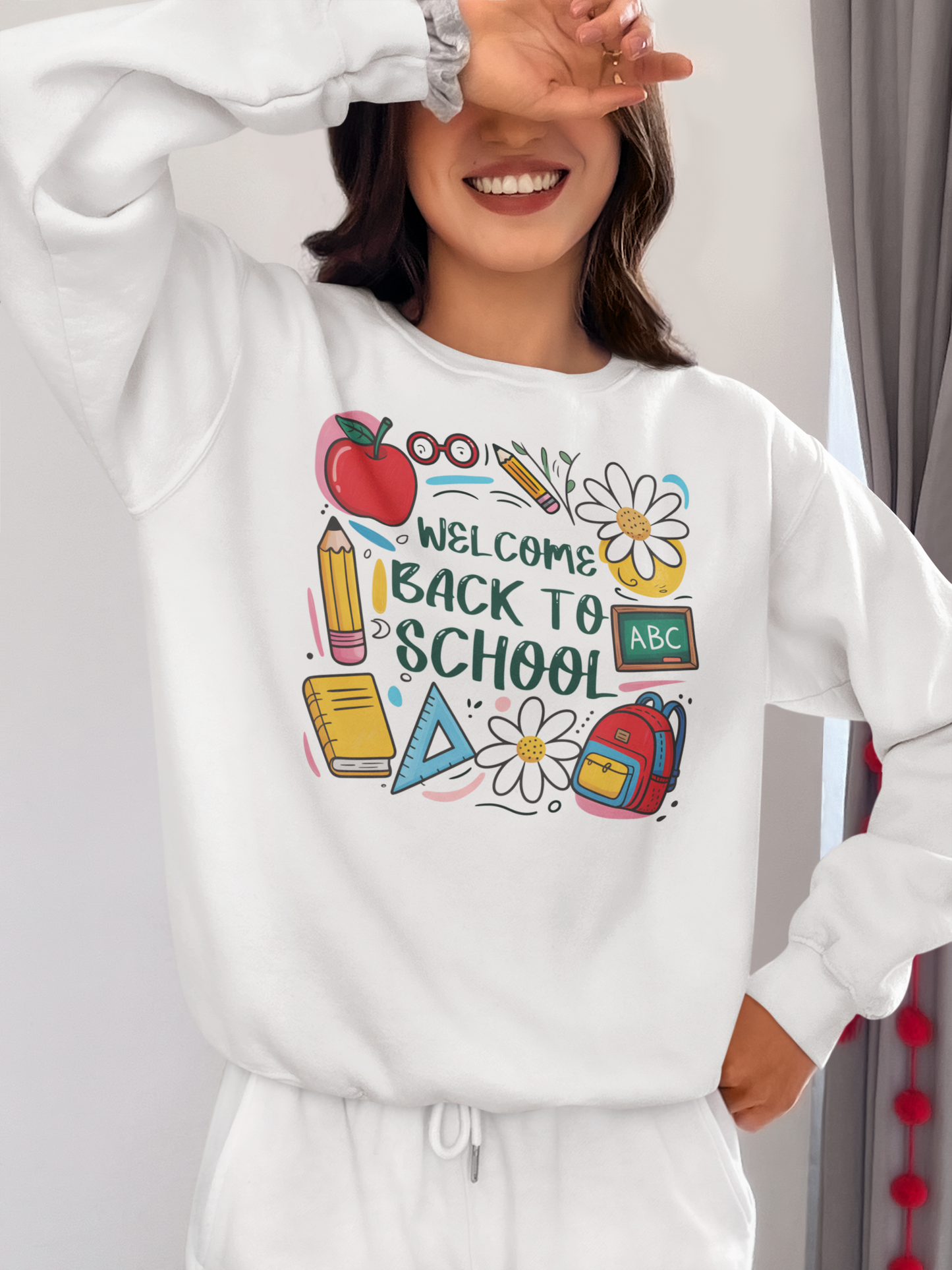 Welcome Back to School T-Shirt with Cute School Supplies Design