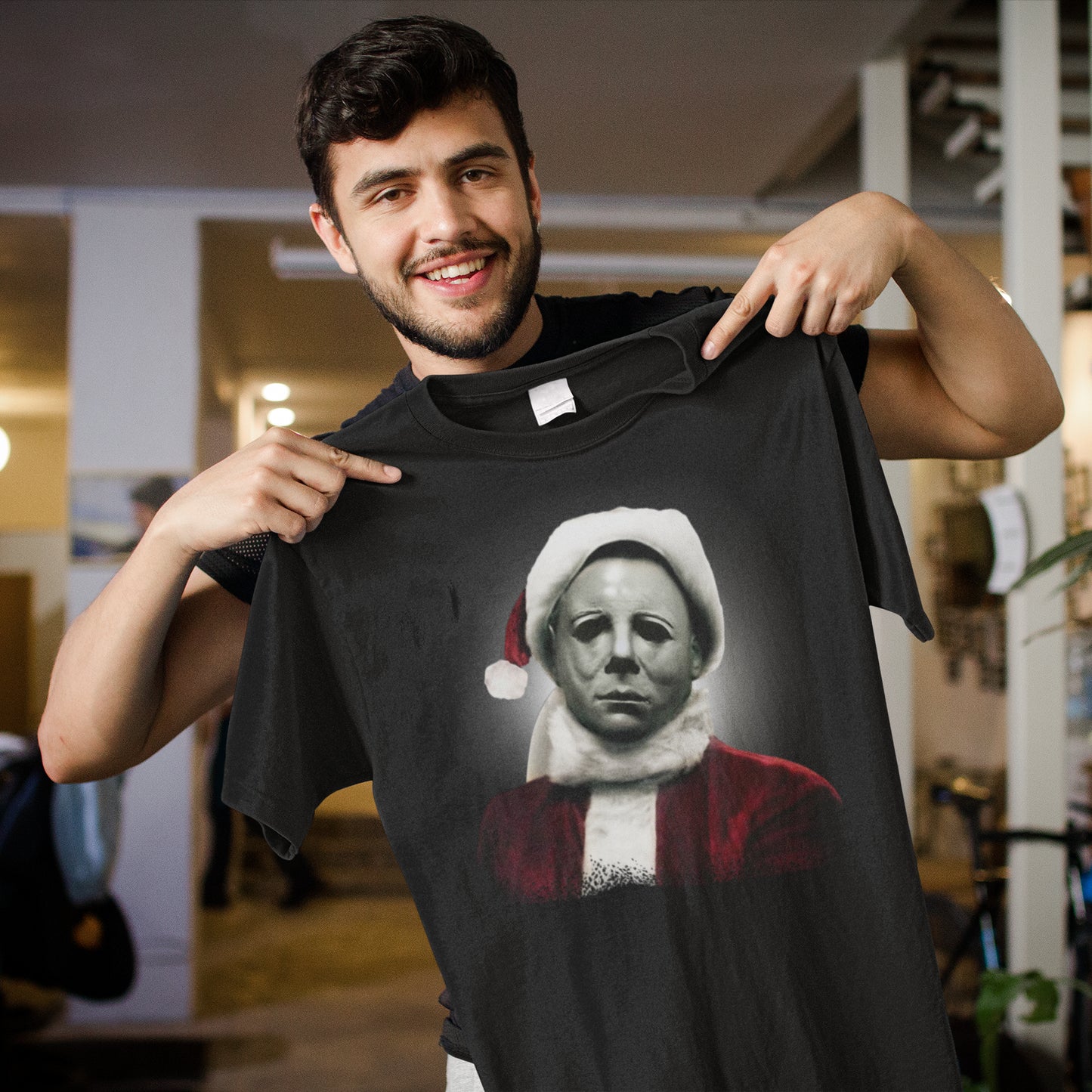 Michael Myers Santa Christmas Horror Movie T-Shirt