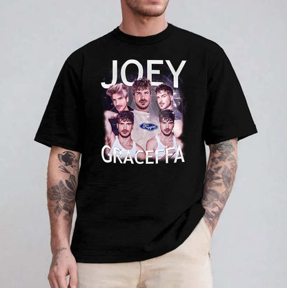 Joey Graceffa Graphic Tee - Retro Style Fan Collage Shirt