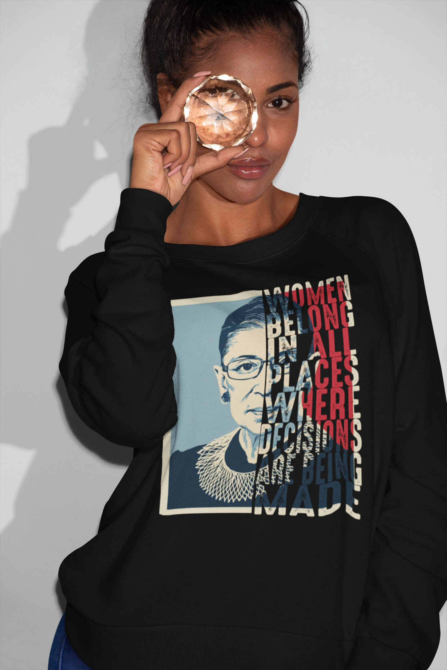 Ruth Bader Ginsburg Women Belong In All Places Graphic Tee