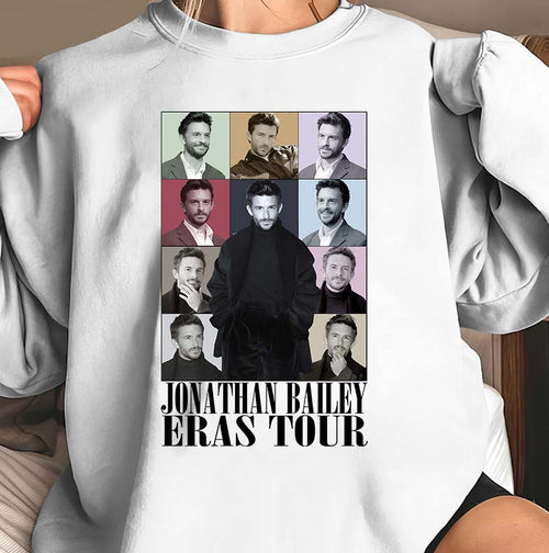 Jonathan Bailey Eras Tour Hoodie - Color Block Portraits Pop Art Sweatshirt