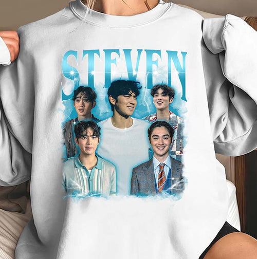 Steven Graphic Hoodie with Multiple Portraits Unisex Pullover Sweatshirt
