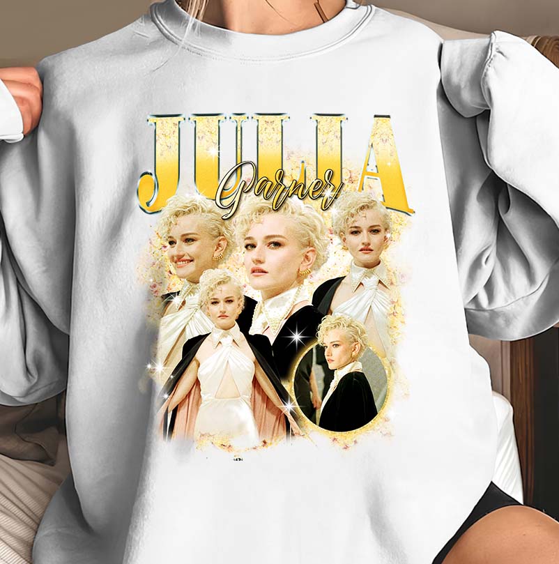 Julia Garner Vintage Style Graphic Hoodie - Retro Celebrity Portrait Sweatshirt