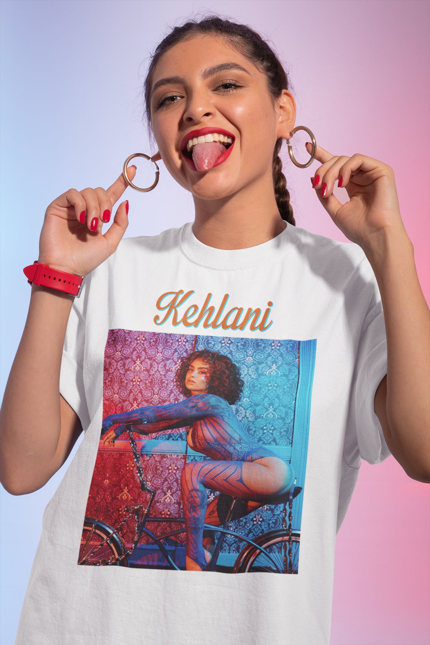 Kehlani Artistic Graphic Sweatshirt – Cozy Pullover with Bold Music Star Design