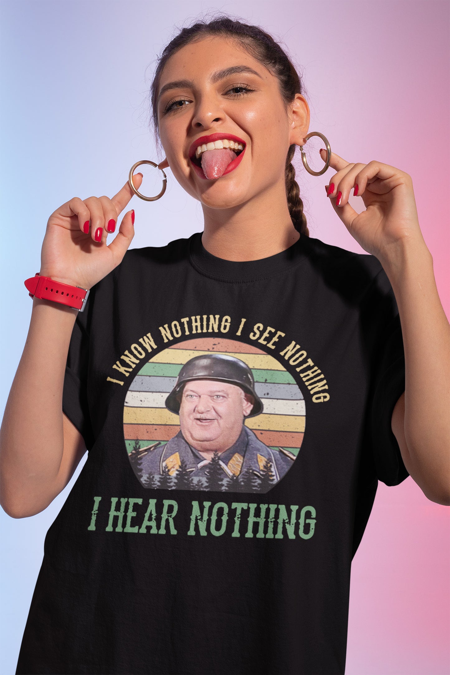 I Know Nothing I See Nothing I Hear Nothing Vintage Military Sweatshirt