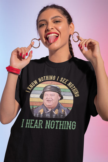 I Know Nothing I See Nothing I Hear Nothing Vintage Military Sweatshirt